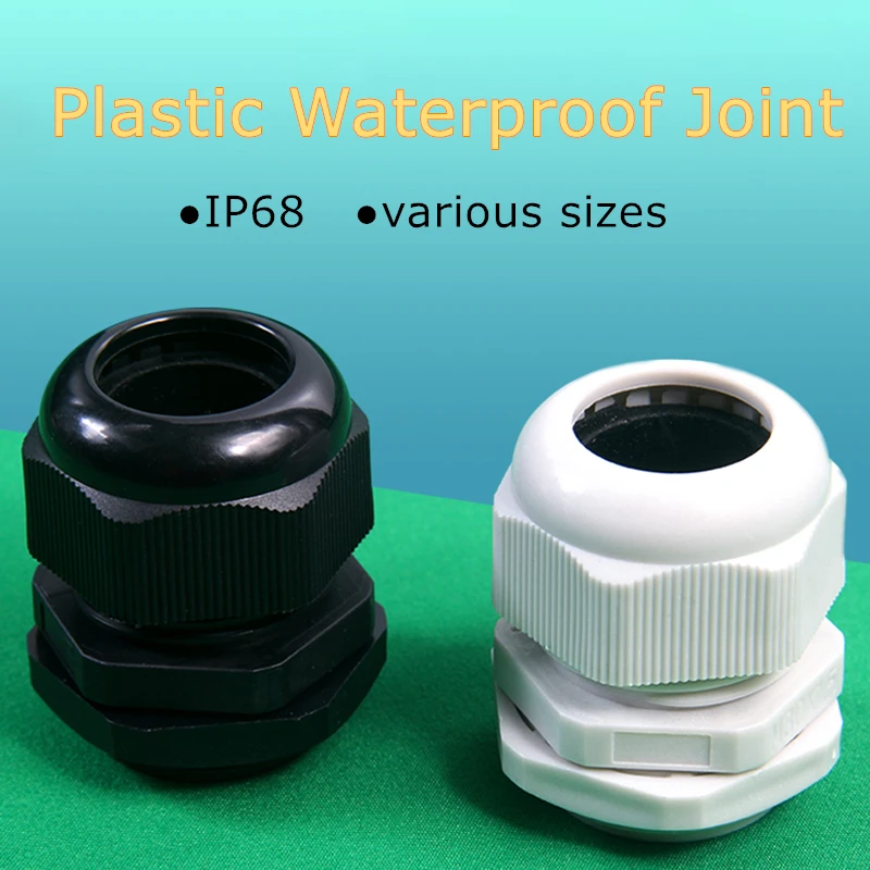 10/30/50 Pieces M8*1.25 Waterproof Plastic Joints IP68 Dustproof Gland Press PG Series Entry For Electric Cables 2-4mm²