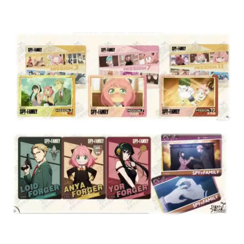 Kayou Spy Family Collection Cards Cute Ania Collectible Board Games For All Cards Toys For Children Playing Acg Anime Cards