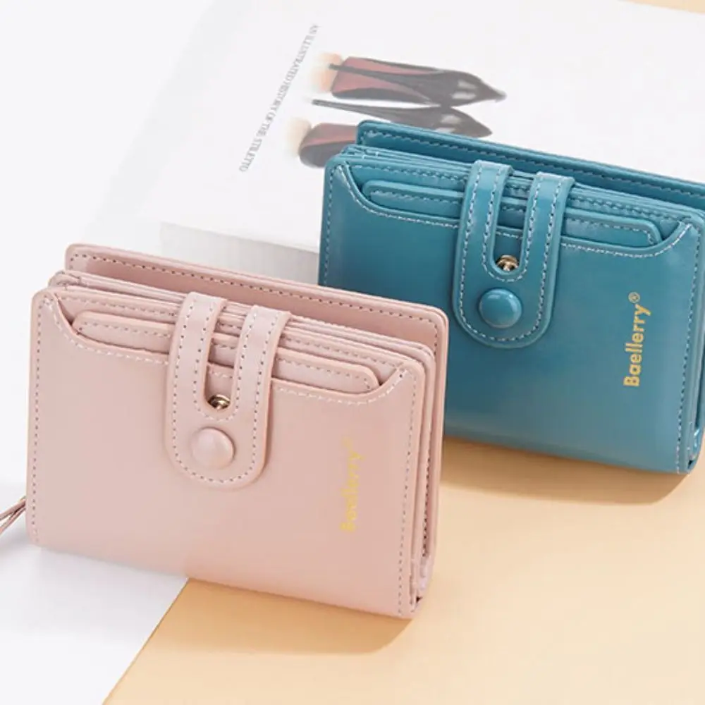 

Temperament Patent Leather Short Wallets Portable Multifunctional Women Clutch Bag Korean Style Coin Purse Change Bag Female