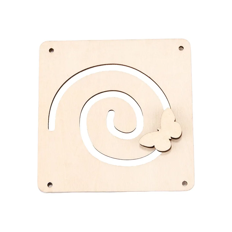 Diy Busy Board Montessori Hot  Air Dalloon Carriage Door Educational Toy Wood Chip Graphic Pairing Wooden Part For Childre Gifts