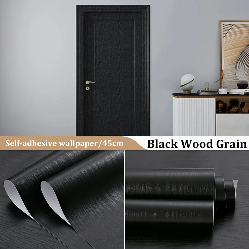 

45 см наклейки под дерево, водонепроницаемые и маслостойкие самоклеящиеся настольные двери шкафа, ремонт мебели, чистящиеся обои