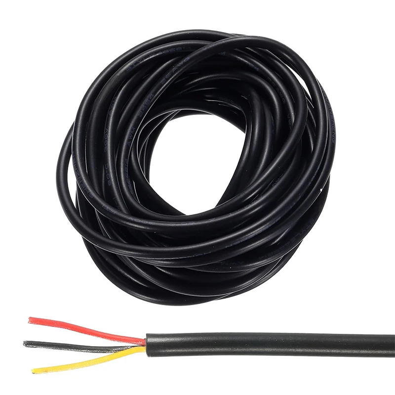 3 Core Sheathed Wire Cable Tinned Copper 28/26/24/22/20/18/16/14AWG 12V Electrical Wire For Automotive Speaker LED Strip Light