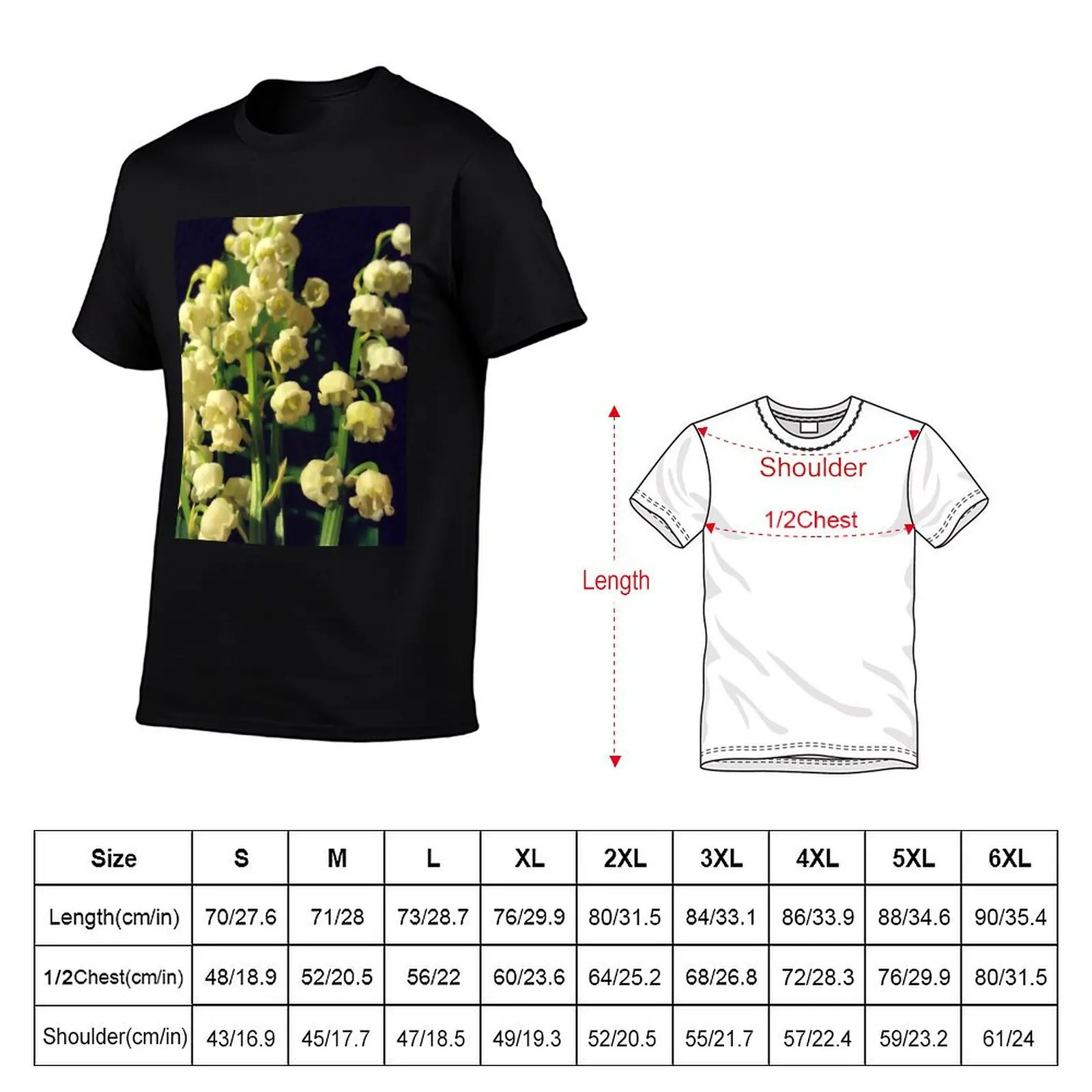 Lily of the Valley flower 07 T-Shirt graphic shirts summer tops t shirts for men