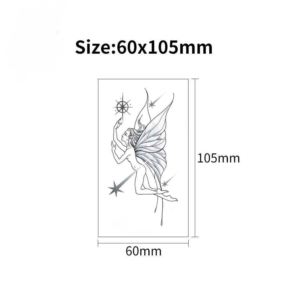 Tattoo Stickers Luminous Fairy Butterfly Skull Cat Moon Star for Women Men Waterproof Temporary Halloween Night Light Fake Tatto