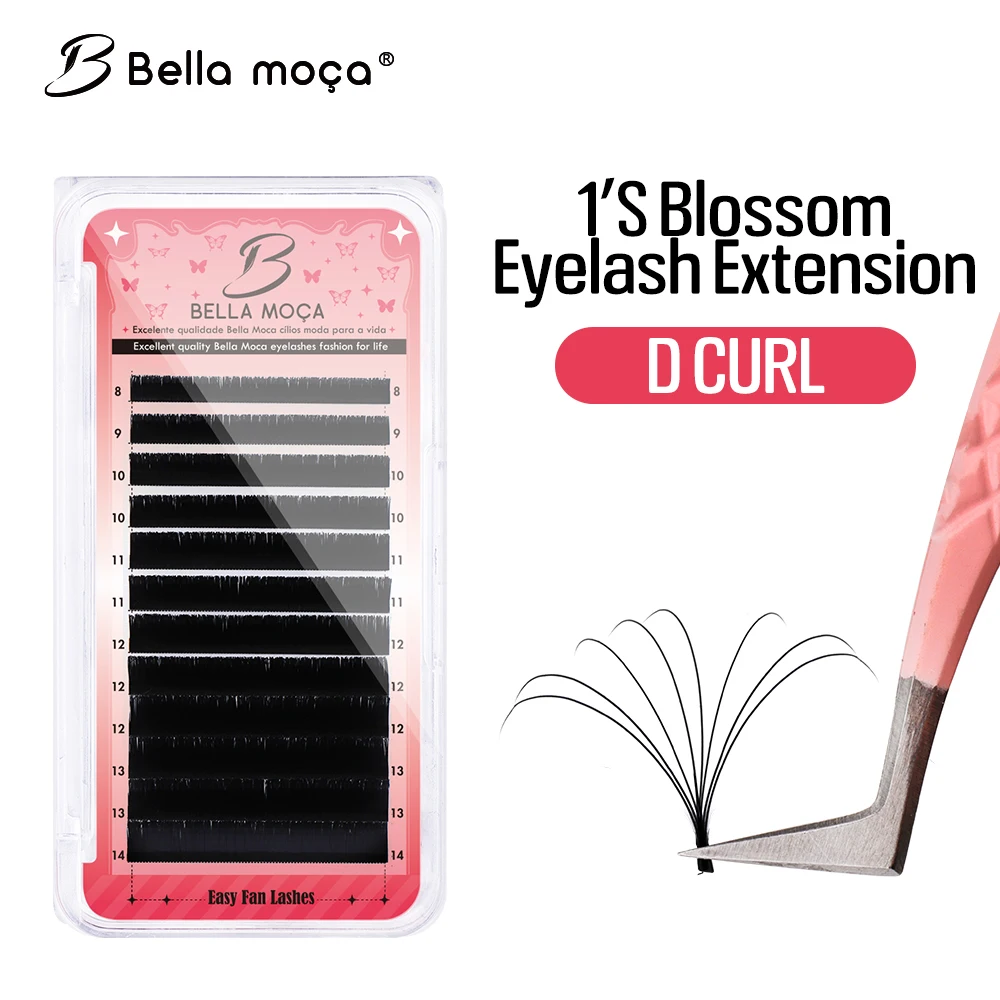 Bella moça Easy Fan Fast Fanning Volume Lashes Autofans Fake Eyelash Extension Faux Mink Eyelashes for Makeup Tools