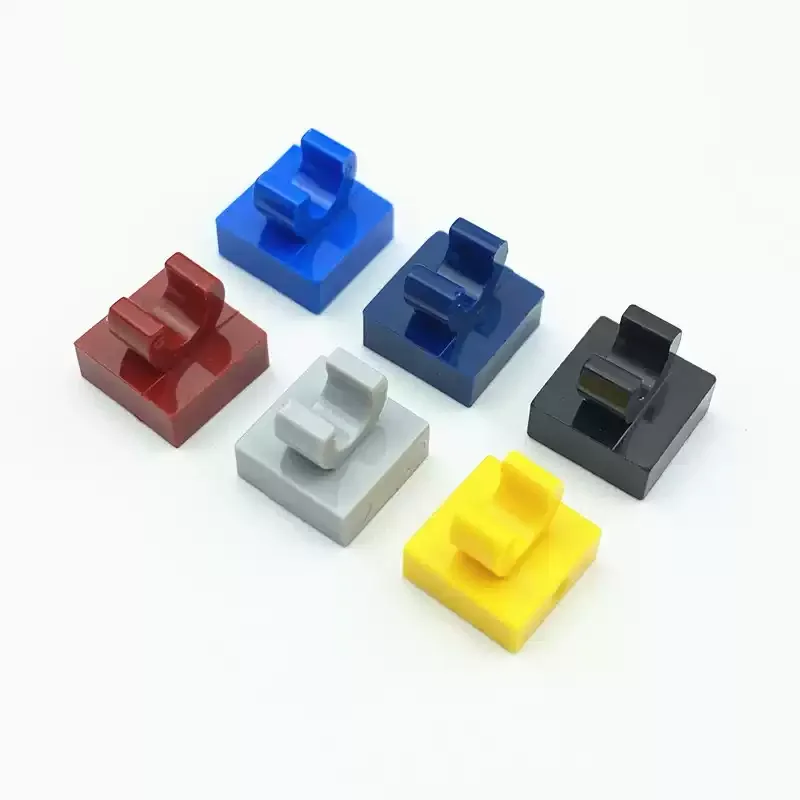 20PCS MOC Parts 12825/2555 Tile 1x1 with Clip Brick With Rounded Edges DIY Building Blocks Accessories STEM Stacking Bricks Toy