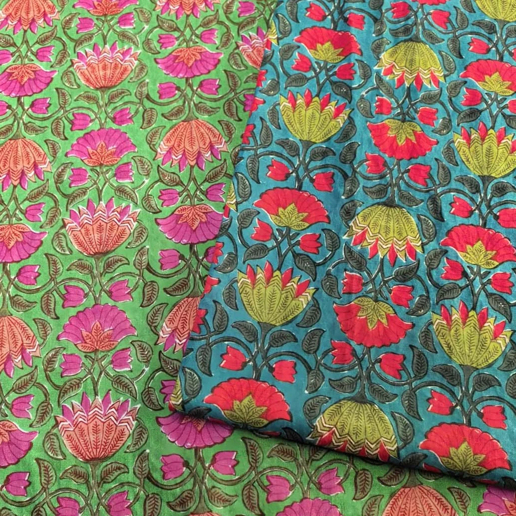 100x136cm Hand Printed Grade A Long Staple Cotton Fabric, Tela Algodon Telas Para Costura Apparel DIY Sewing Supplies