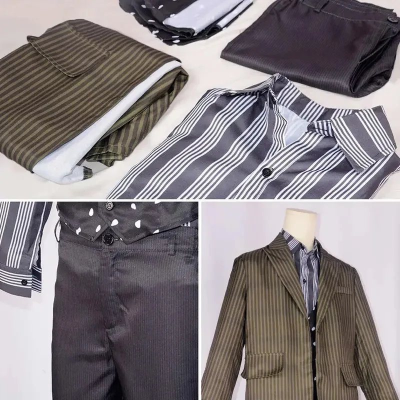 سيريوس الأسود تأثيري حلي الخيال ماجيك تمويه الكبار الرجال معطف شريط قميص السراويل وتتسابق هالوين كرنفال حفلة البدلة