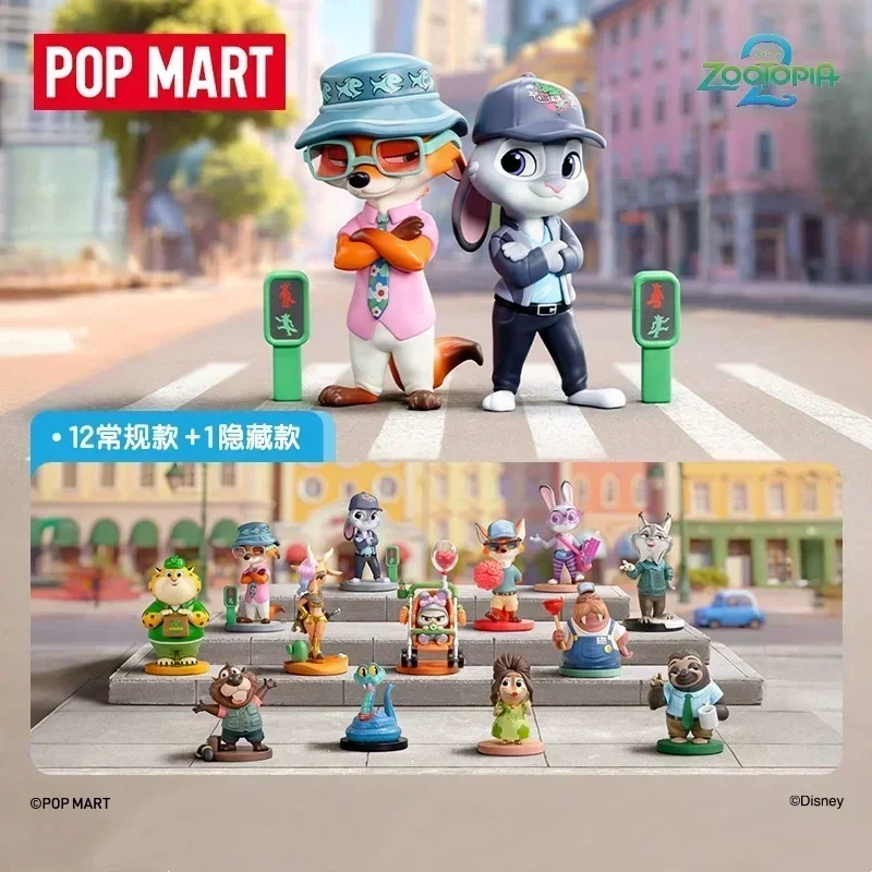 POP MART Zootopia Next Adventure Series Kawaii Anime Actionfigur Blind Box Überraschungs-Mystery-Puppe Spielzeug