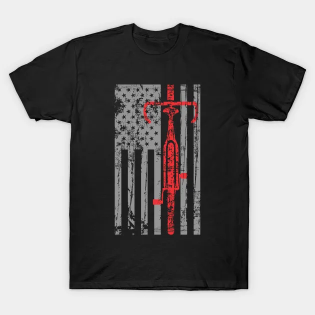 Thin Red Line Cycling Flag Cool Cyclists Gift T-Shirt 100% Cotton O-Neck Summer Short Sleeve Casual Mens T-shirt Size S-3XL