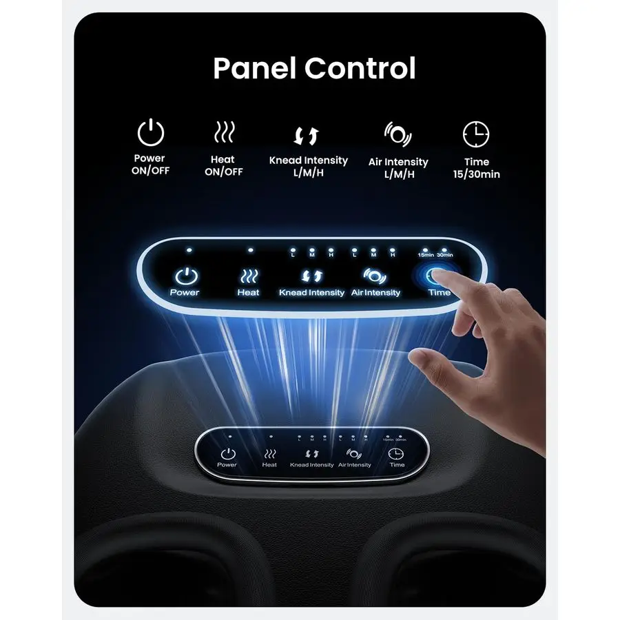 آلة تدليك القدم شياتسو مع الحرارة، مدلك قدم كهربائي ساخن مع جهاز تحكم عن بعد لالتهاب اللفافة الأخمصية، مقاس يصل إلى 11