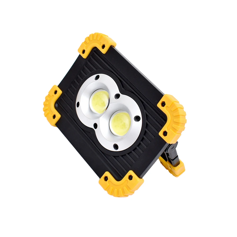 Reflector de luz de trabajo Cob recargable de 20W, superbrillante, LED ajustable, emergencia, Sos, para acampar al aire libre, senderismo, pesca, lámpara de reparación