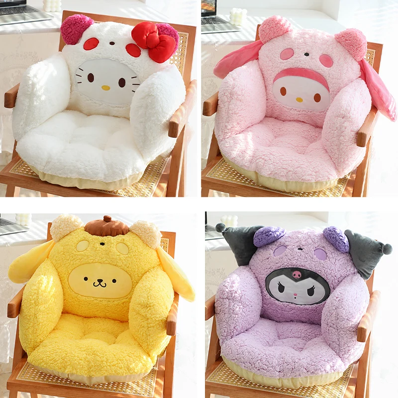 

Sanrio Hello Kitty Kuromi My Melody подушка для сиденья теплые ягодицы мягкая аниме Cinnamoroll подушка для спинки стула нескользящая