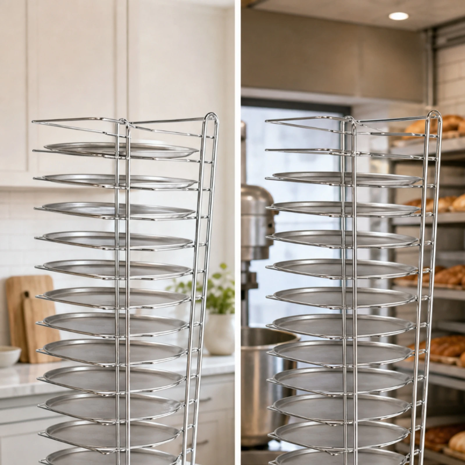Countertop Pizza Pan Rack No Installation Required Pizza Pan Rack Long-Lasting Sturdy for Home Bakers, Food Prep Area