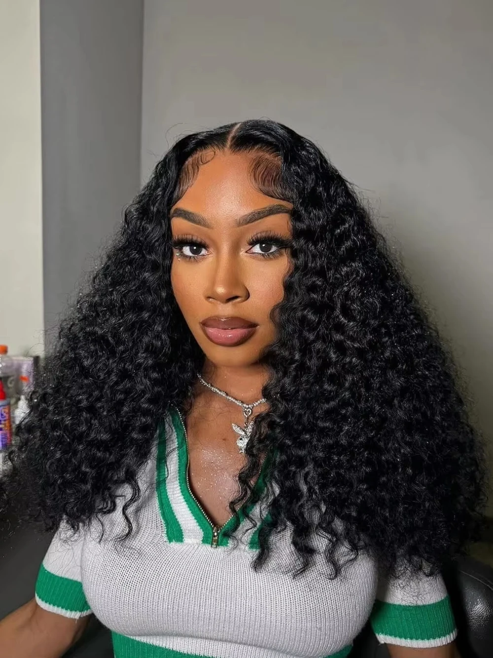Burmesische Lockenperücke aus Echthaar, Deep Wave Lace Front Perücke, 13x6 HD Lace Frontal Perücke, 46 Zoll, brasilianische Originalperücke für schwarze Frauen