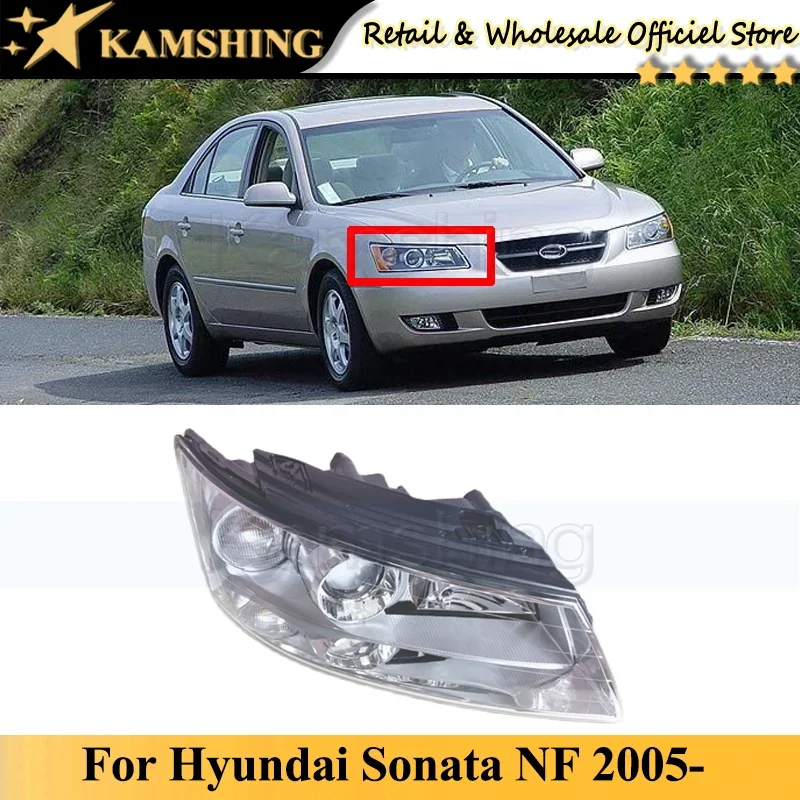 CAPQX Front Bumper Head Light Lamp For Hyundai Sonata NF 2005- Front Headlight  Headlamp Head Lamps Head Lights