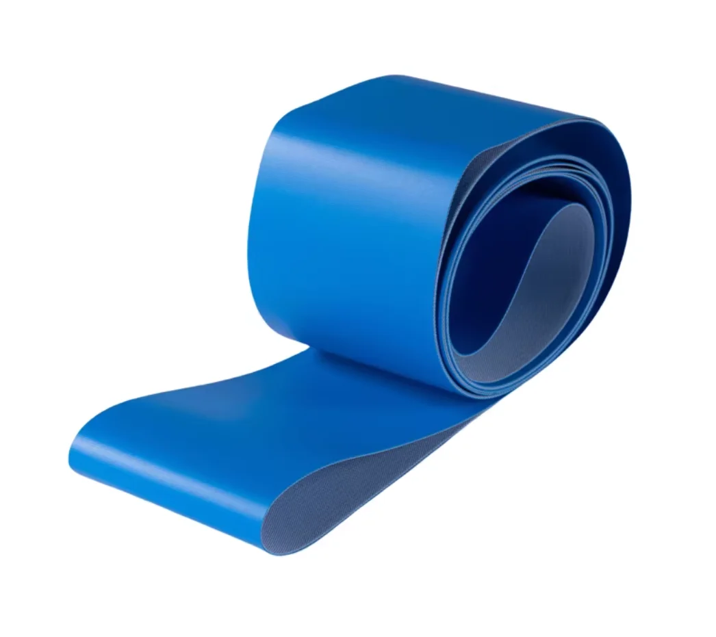 Width:100mm Food Grade Matte Blue PU Conveyor Belt Industrial Belt