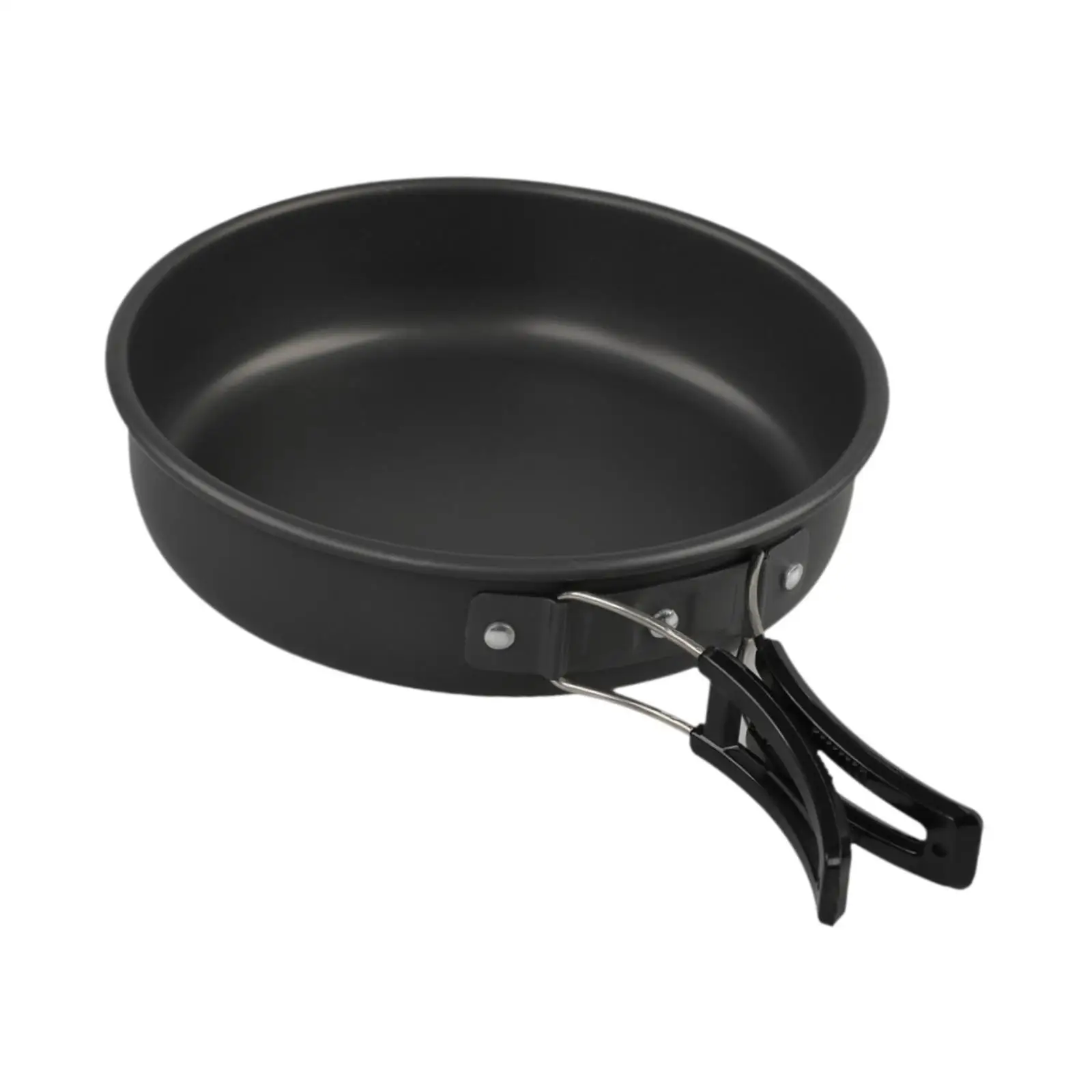 Camping Frying Pan Nonstick Portable Cooking Pan Camping Cookware with Folding Handle for Backpacking BBQ Outdoor Picnic Travel