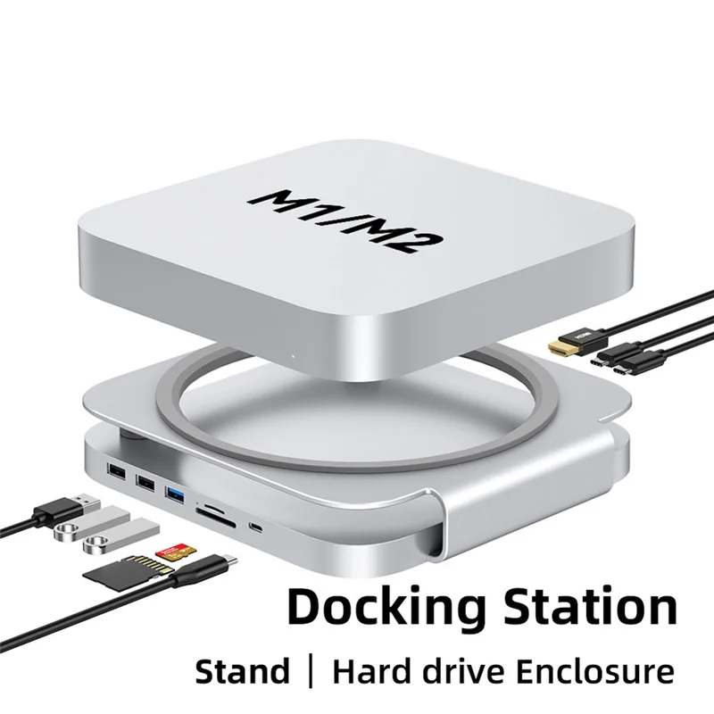 

Reliableusb C Hub 4K M1 M2 Interface Docking Station For Mac Mini/Mac Studio MC50MH(With HD-)