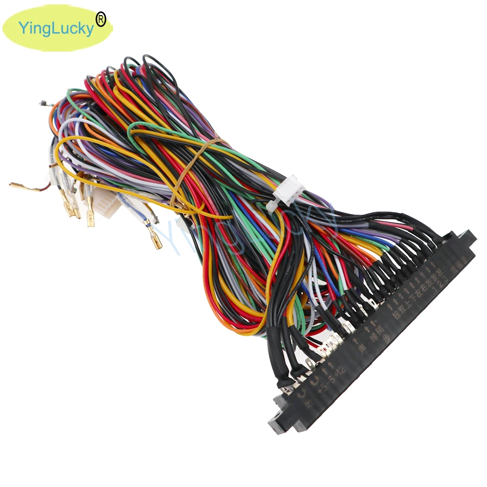 Jamma 28-Pin Harness with 5 and 6 Action Button Wires for Arcade Games Sanwa Joysticks Arcade Game Cabinets / Pandora Boxes