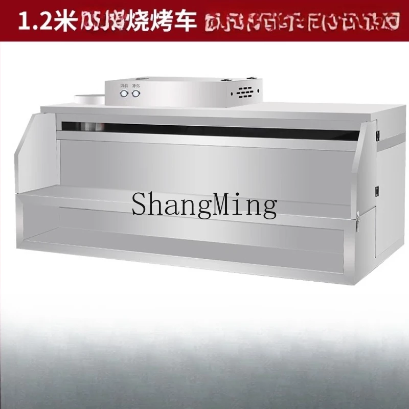 

DHY stall barbecue truck smokeless purification barbecue grill outdoor large suction purifier mobile car