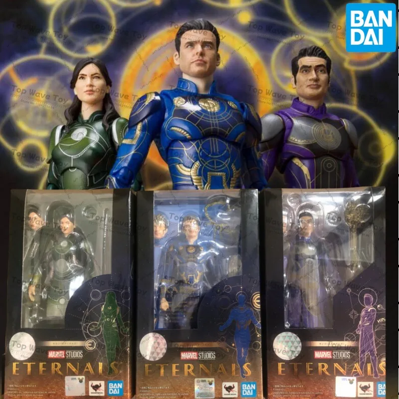 Nuevo Stock Bandai Los Eternos figura de Anime SHF Ikaris Sersi Kingo figura de acción coleccionable modelo alta poseabilidad juguetes regalos