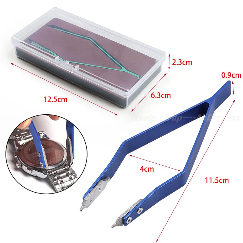 Watch Spring Bar Remover 7825 V Shaped Metal Tweezer Clips High Hardness Precision Watch Repair Tool Accessory For Watchmaker