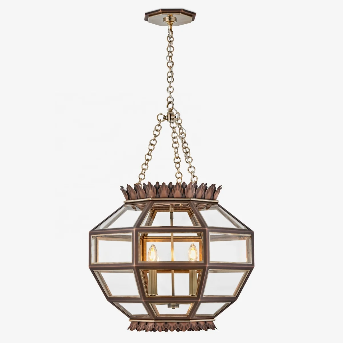American Vintage Style Needles Hang Pendant Lamp Villa Outdoor Antique Brass Tarnished Copper Seeded Glass Indoor Hanging Light