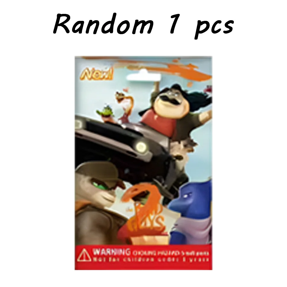 Confezione da 24 portachiavi, Bad Guys Alliance fatto a mano, bambola di cartone animato, smontaggio della scatola cieca, divertente giocattolo ornamentale