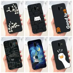 For Samsung J6 2018 Case J600 J600F Soft Silicon Cover For Samsung Galaxy J6Plus 2018 J6+ J6 Plus J610 J610F Case Black Cat Duck