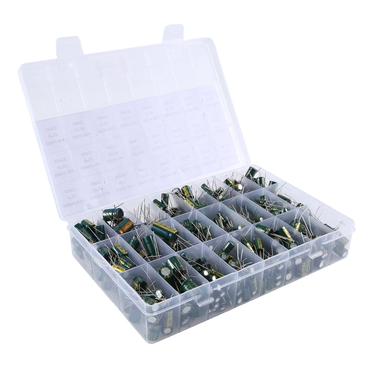 ABDX-460PCS Aluminum Electrolytic Capacitor High Frequency Inline Kit 24 Kinds Of Specifications Resistance