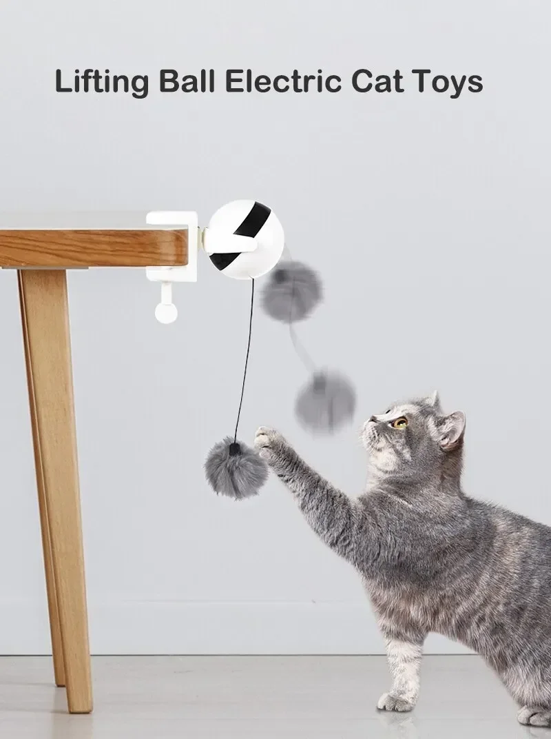 Elektronische Bewegung Katze Spielzeug YoYo Hebe Ball Elektrische Flattern Interaktive Katze Teaser Spielzeug Rotierenden Interaktive Puzzle Haustier Spielzeug – Detail 2