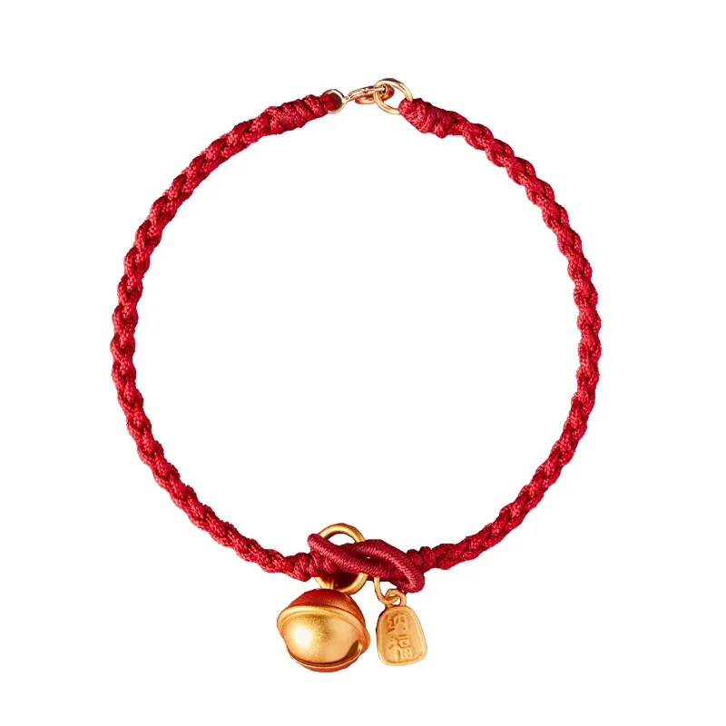 2025 New Style Pure Silver Fortune Brand Red String Bell Handwoven Zodiac Best Friend Festival Gift