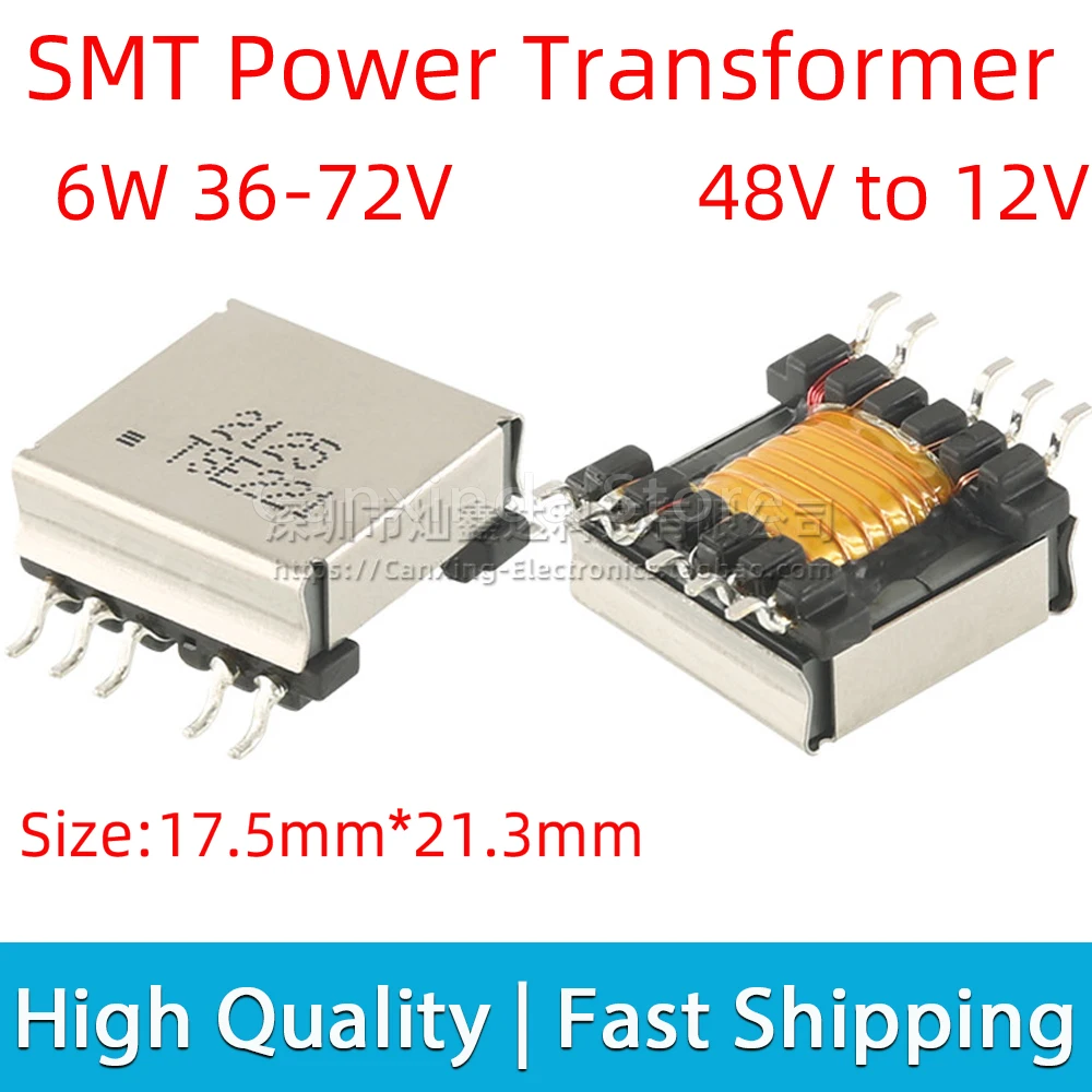 

2pcs TSE221 SMD SMT EFD15 Type PoE Switching Power Supply Transformer 36V-72V 48V to 12V 0.5A Replace POE60F-12LD