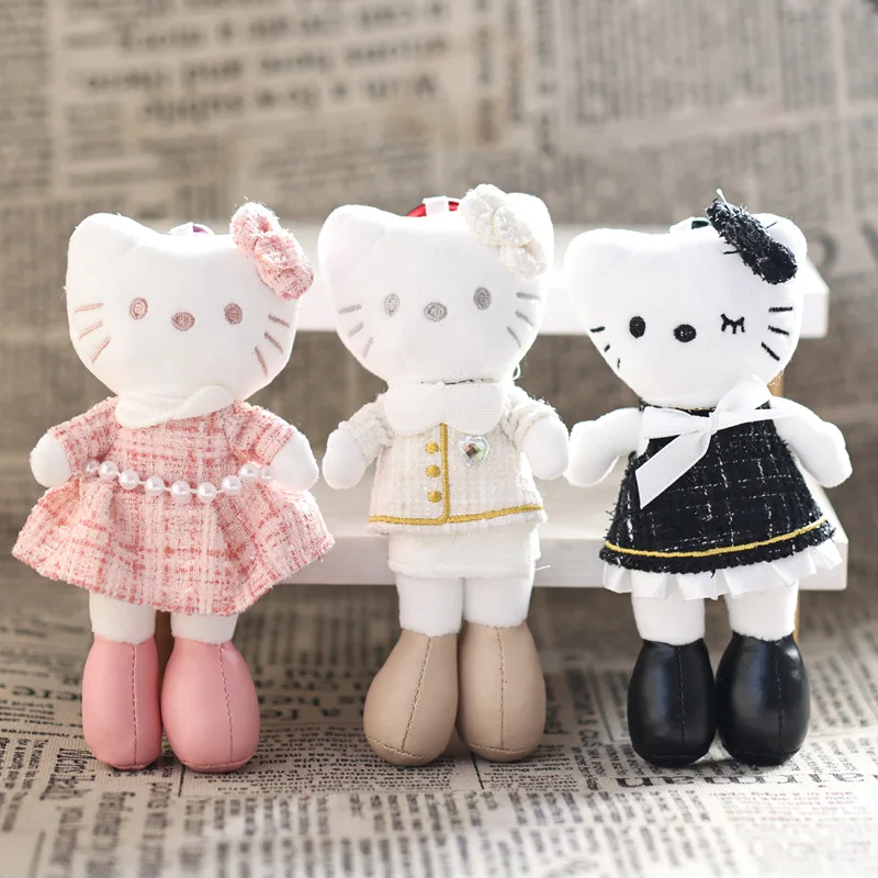 

15cmfor Hello Kitty Plush Doll Keychain Toy Backpack Pendant Hanger Keychain Doll Figurine Gift for Girl Women