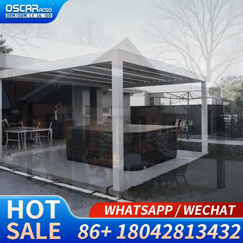 3x6 3x6m 4x6 4x6m 6x3 6x3m 6x4 6x4m 4x8 8x4m 8x4 8x4m Outdoor Aluminum Louvered Roof Shade Structure for Garden Patio Backyard P