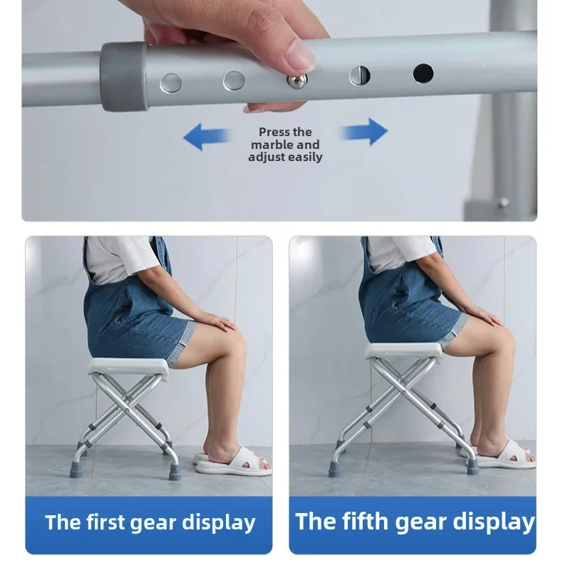 Foldable Shower Bathroom Chair Living Room Kitchen Bedroom Stool Nordic Low Stackable Disabled Taburete Plegable Home Furniture