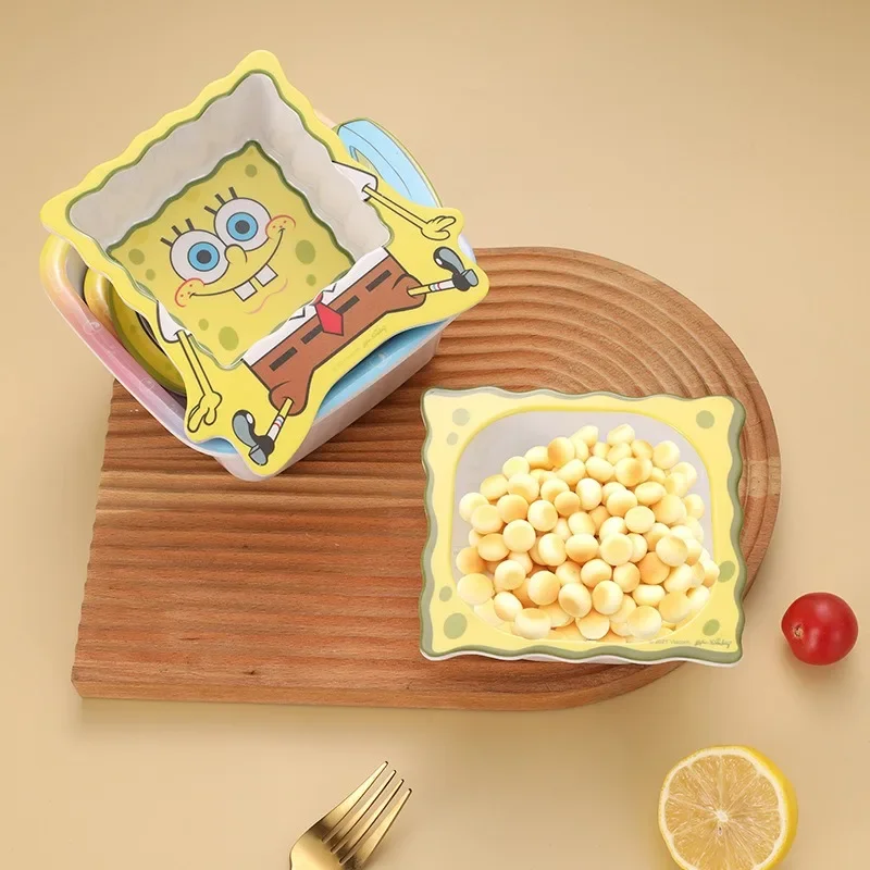 SpongeBob miska na ryż zastawa stołowa Patrick Cartoon pomocnicza miska na żywność Anime dziecko dodatkowe miski na żywność kuchnia miski dla dzieci