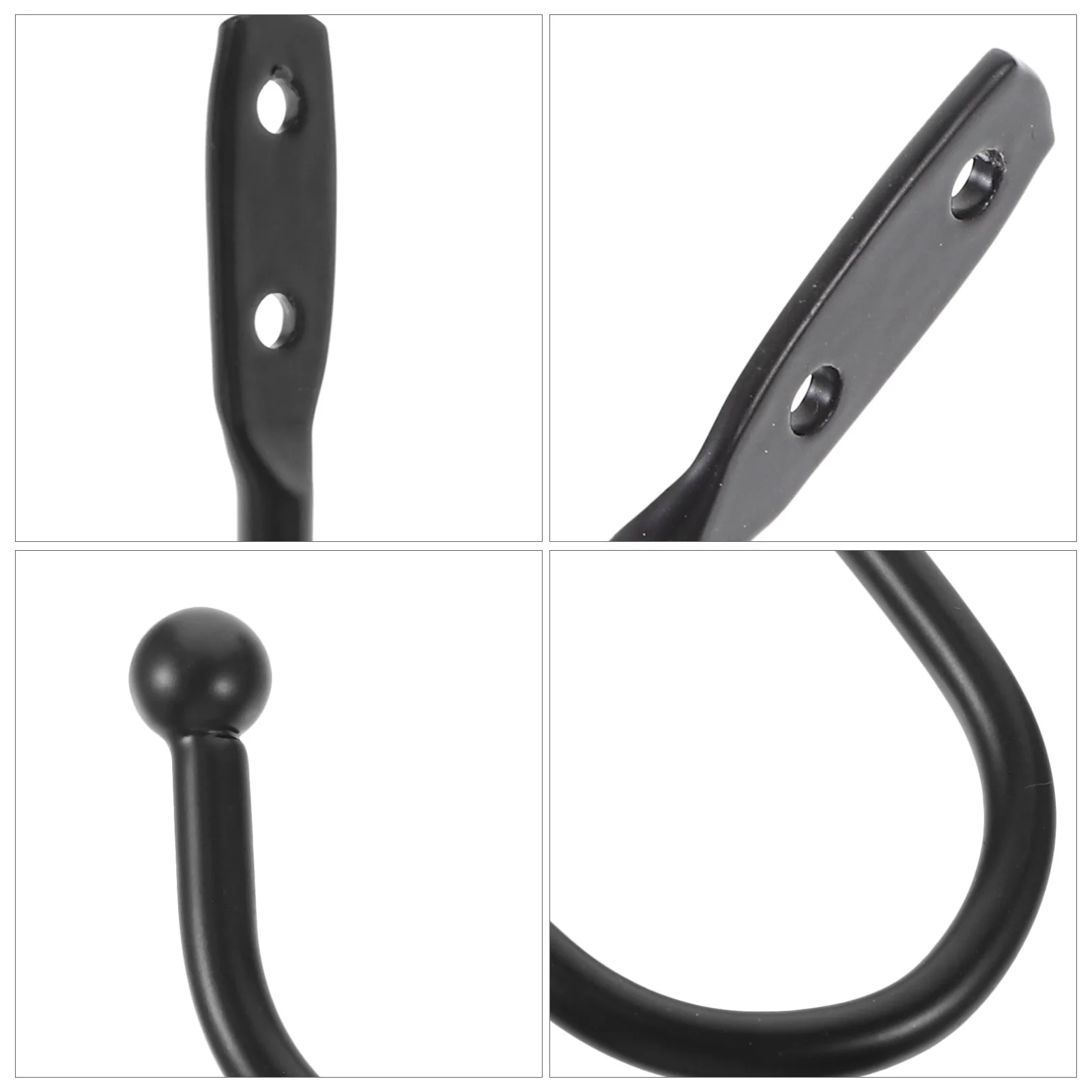 

10Pcs Metal Wall Mounted Hooks Decorative Hanging Coat Hooks Strong Bearing Capacity Easy Install Space Saving