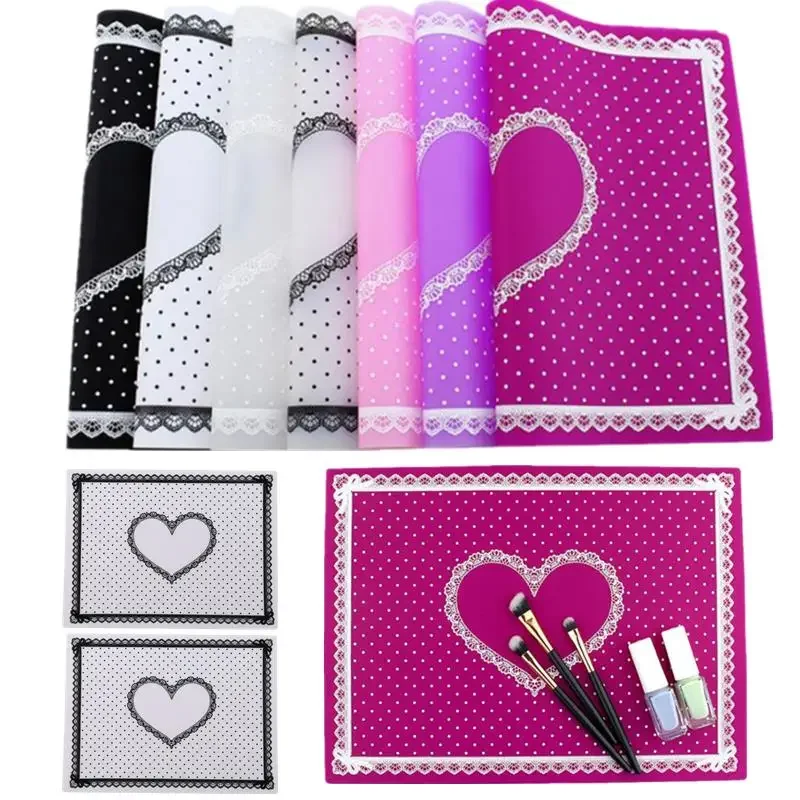 

Nail Silicone Pillow with Lace Cushion Pillow Hand Holder Salon Nail Art Desk Mat Hand Pillow Cushion Photo Background Nail Tool