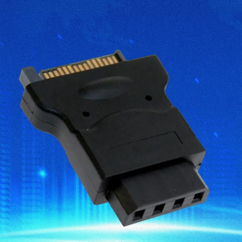 Sata-adapter 15-pins mannelijk naar grote 4-pins vrouwelijke adapter IDE-voedingsconnectorconverter