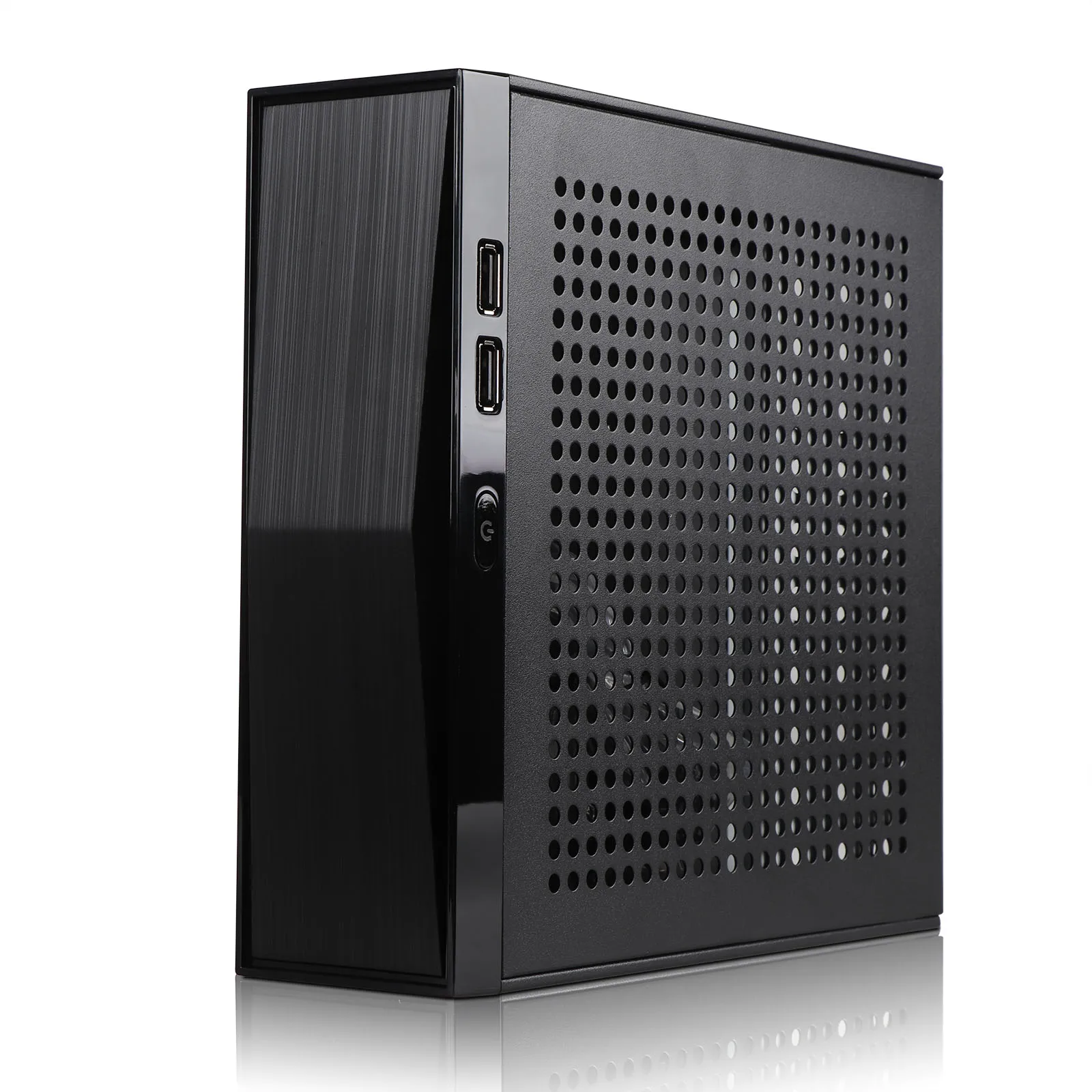 

Корпус Mini ITX, компьютерный корпус Mini Tower идеально подходит для HTPC, вентилируемые панели SECC толщиной 0,6 мм, корпус игрового ПК подходит для материнских плат Mini ITX