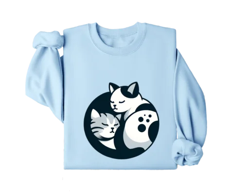 Polarshe Cat Circle, Love, Valentines, I Love You, Couple, Gift for Wife / Sweatshirt