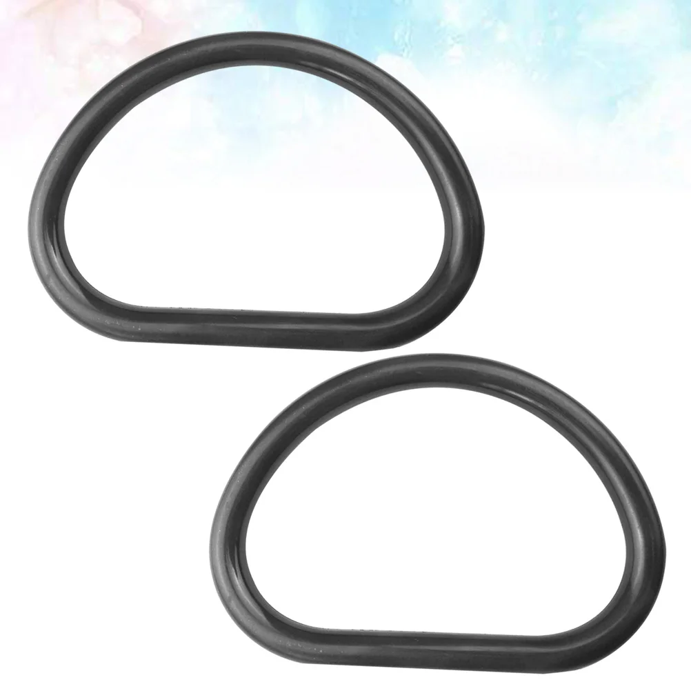

2pcs D Type Handles 10Cm Inside Diameter Black Plastic Replacement For Handbag Purse Diy Bag Accessories Handmade Bag Handles