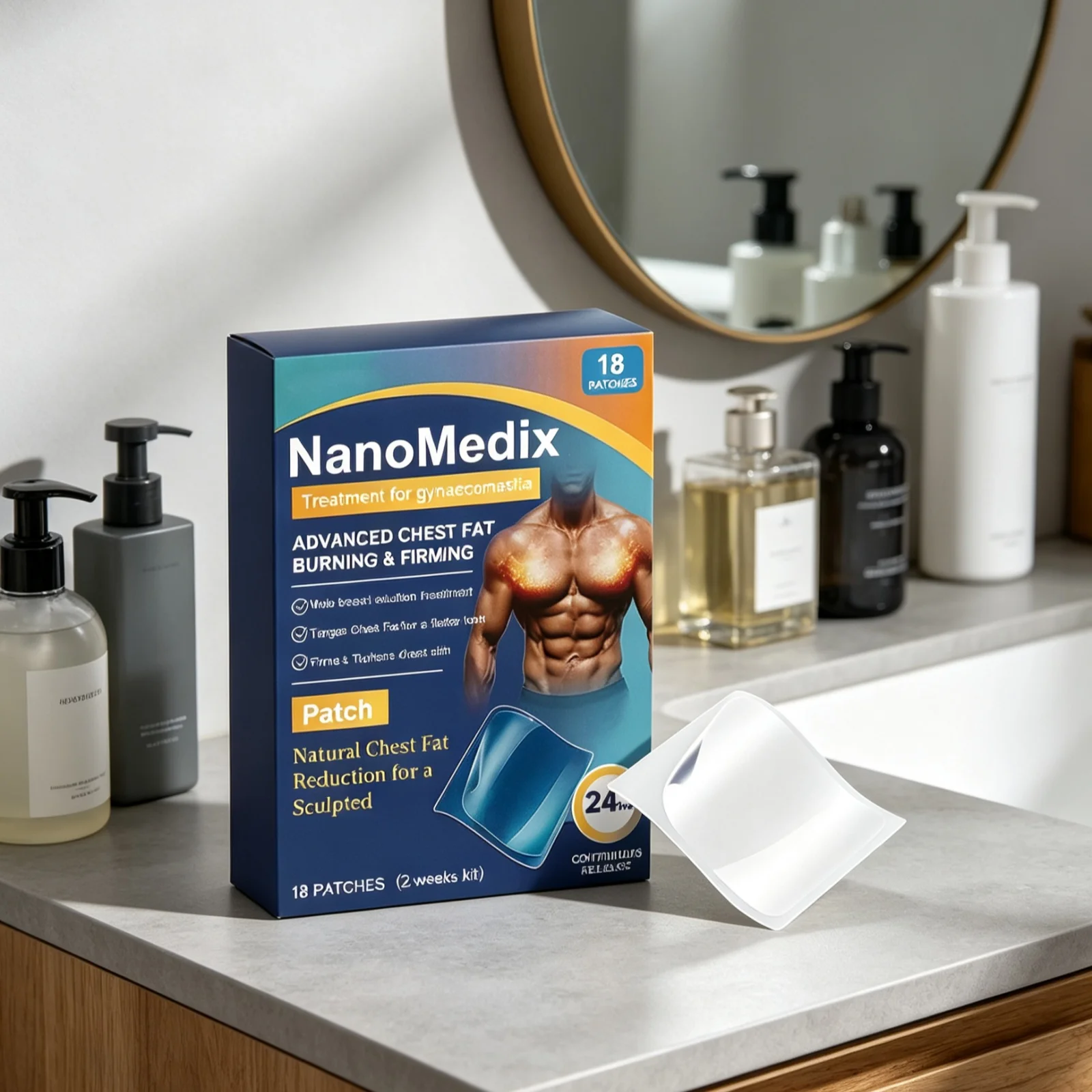 Male Chest Firming Sticker Nourishing elasticity boosting chest contour shaping saggy skin improvement Male Breast Muscles Patch