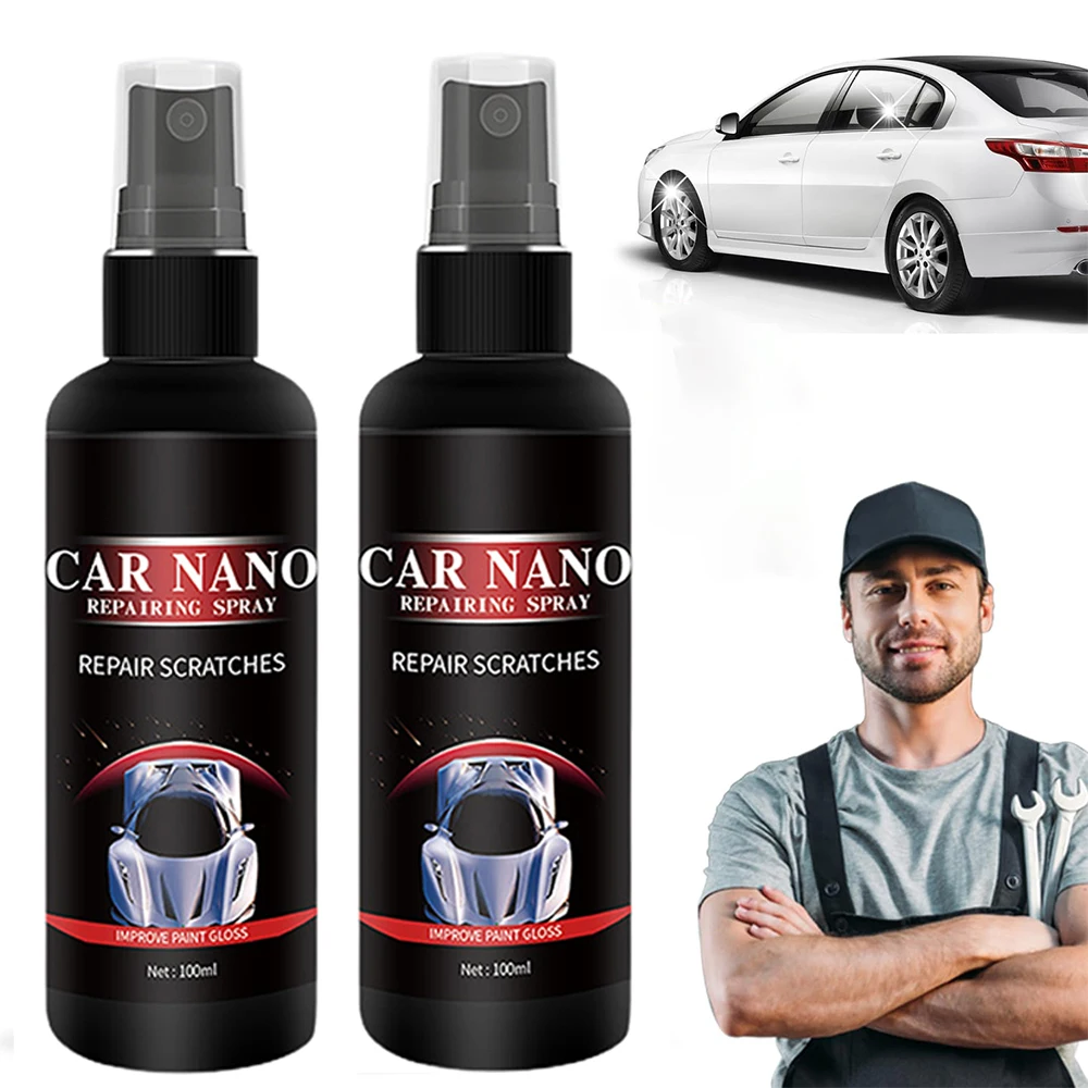 1/2/3PCS Car Nano Repairing Spray Fast Repair Scratches Repairing Polish Spray for Auto Detailing Glasscoat Car Polish