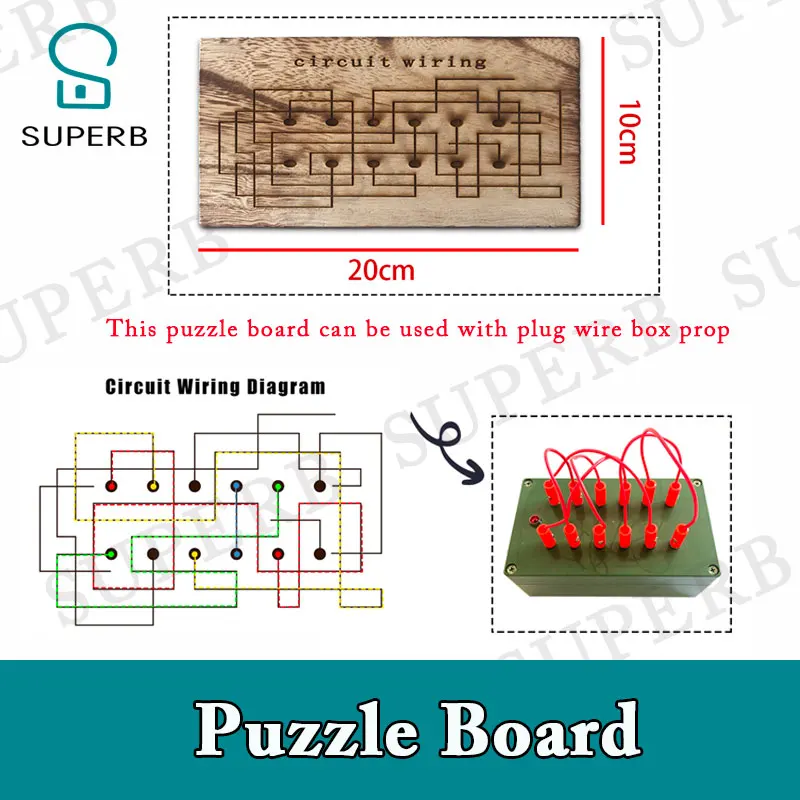 Superb escape room props puzzle board wood clue board give clues to go on next step Real life room escape props jxkj1987