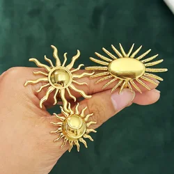 Simple Sun Rings For Women Men Moon Anillos Opal Anillo Artificial Stone Ring Stainless Steel Jewelry Opening Adjustable Bague