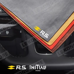 Paño de secado de limpieza con logotipo de París RS Initiale, toalla de lavado de coche, Trapos de doble capa de lavado suave para Clio Scenic Duster Megane Koleos