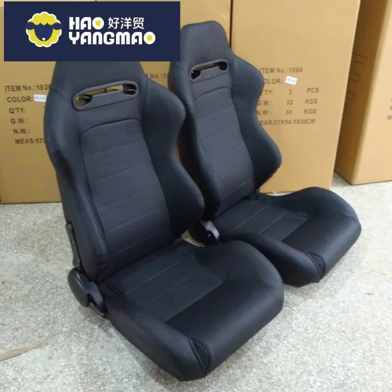 Suitable for HOT Fiberglass Carbon Fiber Universal Bucket Sport Adjustable Leather Suede Car Sim Racing Seats